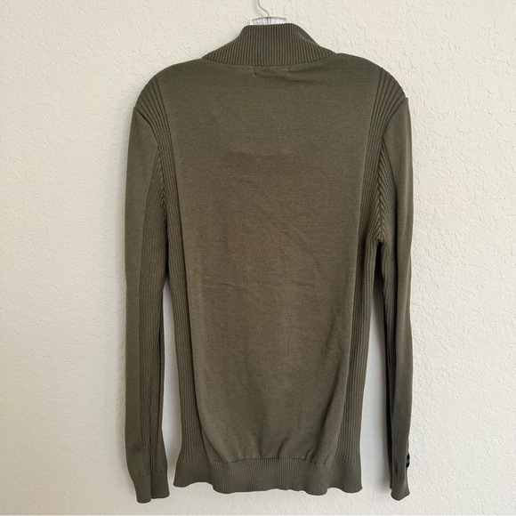 LCR Black Edition Mens Olive Green Knit Sweater Size XL - Picture 5 of 7